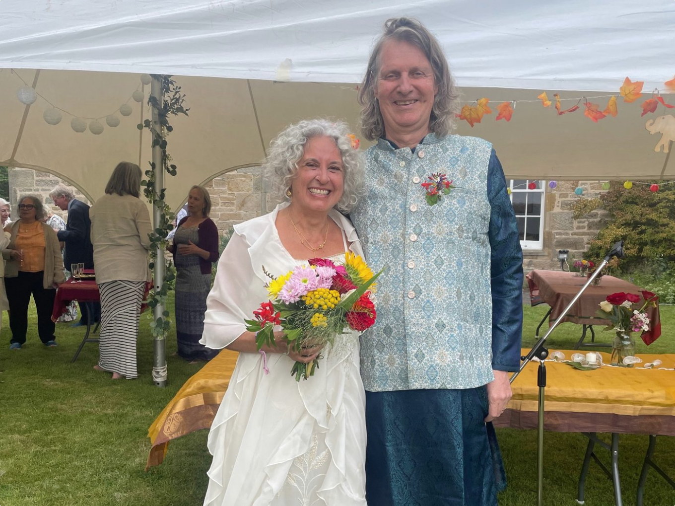 Peter and Kathy on their wedding day